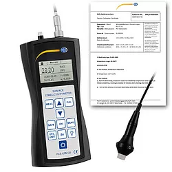 Conductivity Tester for Metals PCE-COM 20-ICA incl. ISO Calibration