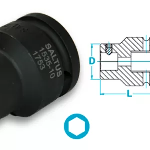 Atlas Copco-Bit holder for exchangeable bits with hexagonal drive