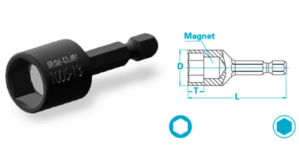 Atlas Copco-Nut setter with magnet