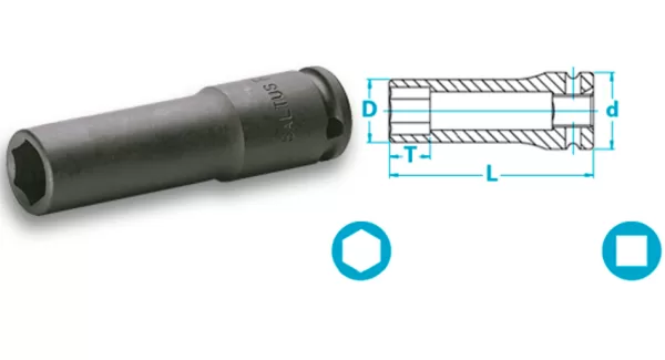 Atlas Copco- Socket, long version, thin walled