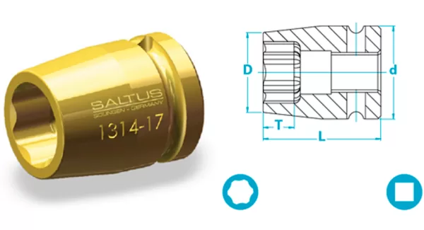Atlas Copco-Socket, short version, Surface drive, longlife execution