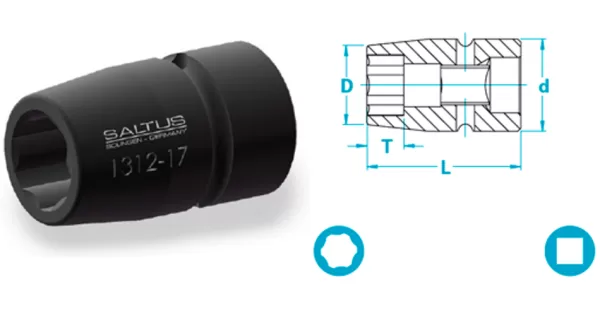 Atlas Copco-Socket, short version, Surface drive, guided input