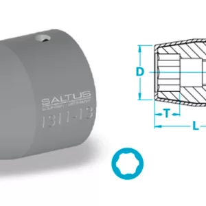 Atlas Copco-Socket, short version, Surface drive, with rotating protection sleeve