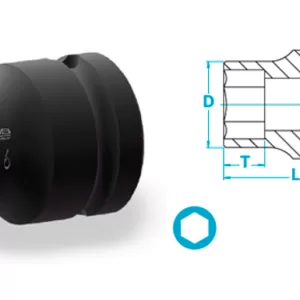 Atlas Copco-Socket, short version, thin walled