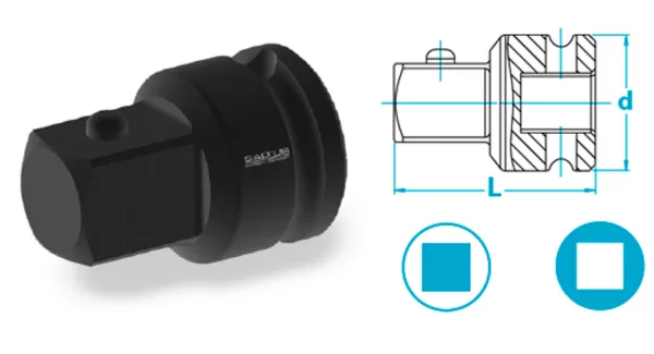 Atlas Copco-Universal adapter with pin at the output drive