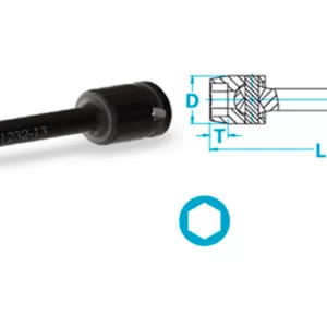 Atlas Copco-Universal socket, long version