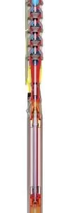 Byron Jackson SUBM submersible pumps with OIL oil-filled motors