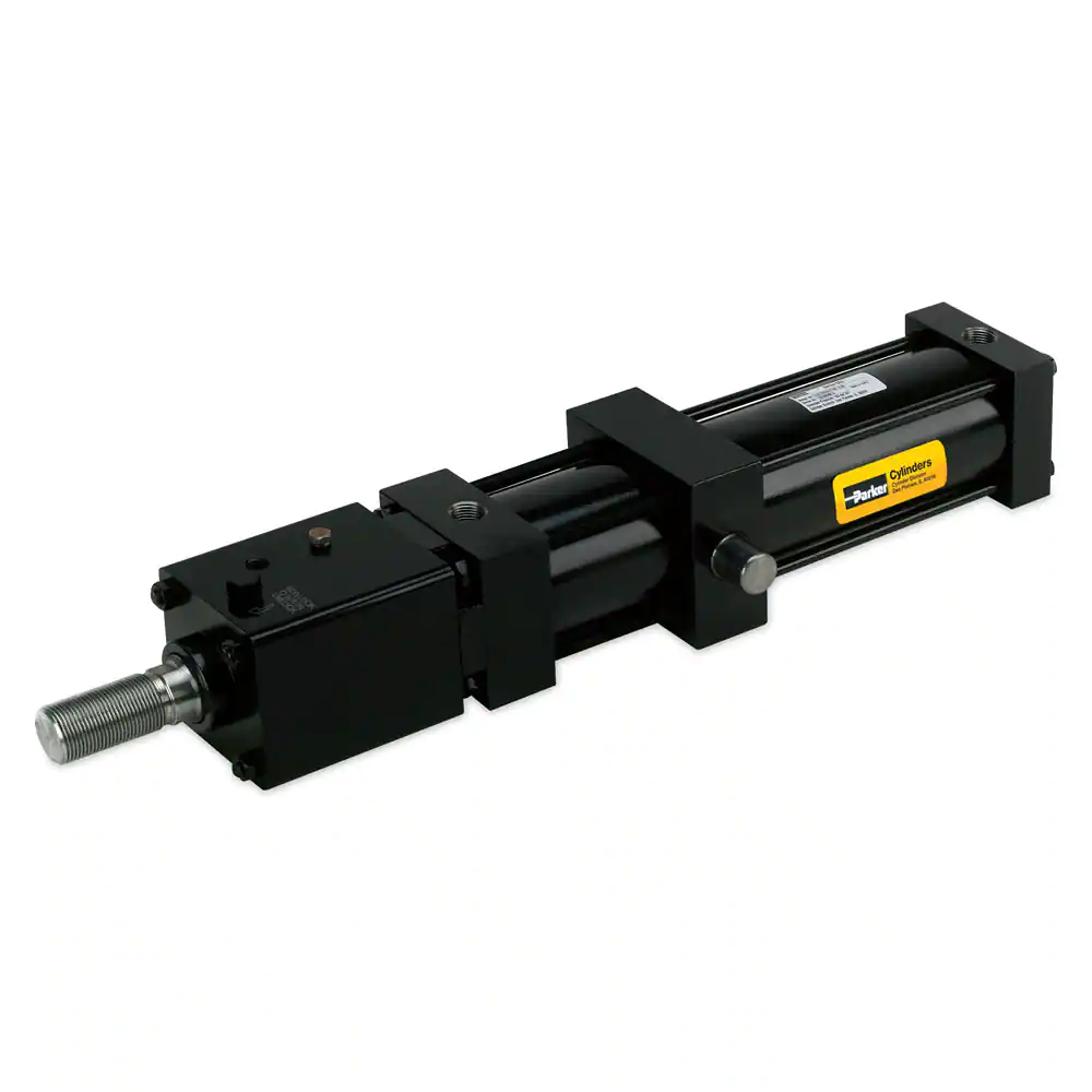 Parker Pneumatic Tie Rod Cylinders With Rod Lock Series 2AJ and Series 2ANJ