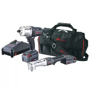 INGERSOLL RAND -1/2” 20v High Torque Impact Wrench and 3/8” Right Angle Impact Wrench Combo Kit