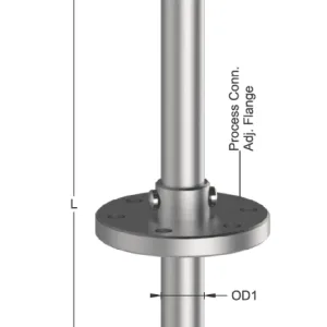 Tempsen R - 503 RTD with Taper Thermowell & Adjustable Flange
