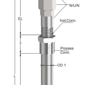 Tempsen R - 651 RTD with N/U/N & Taper Thermowell