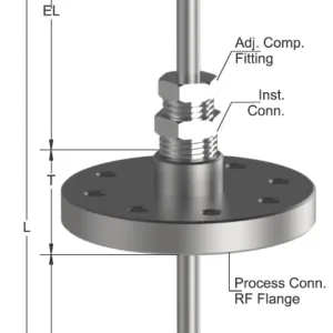 Tempsen R - 731 RTD with Straight Thermowell & Flange