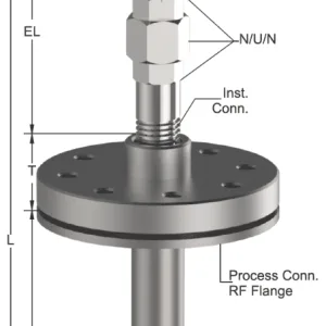 Tempsen R - 735 RTD with N/U/N & Coated Taper Thermowell
