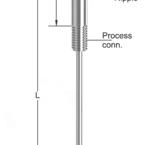 Tempsen T - 105 THERMOCOUPLE WITH NIPPLE