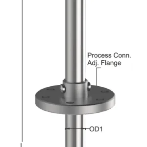 Tempsen T - 503 THERMOCOUPLE WITH TAPER THERMOWELL & ADJUSTABLE FLANGE