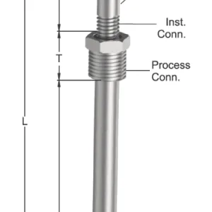 Tempsen T - 653 THERMOCOUPLE WITH N/U/N & STRAIGHT THERMOWELL