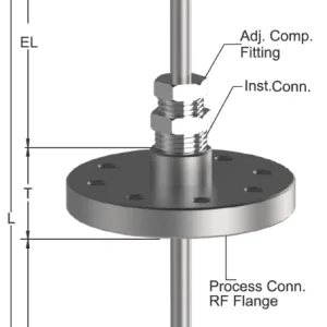 Tempsen T - 731 THERMOCOUPLE WITH STRAIGHT THERMOWELL & FITTING